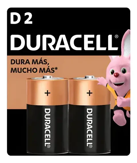 Pila Alcalina Duracell Blíster D 2 Unidades
