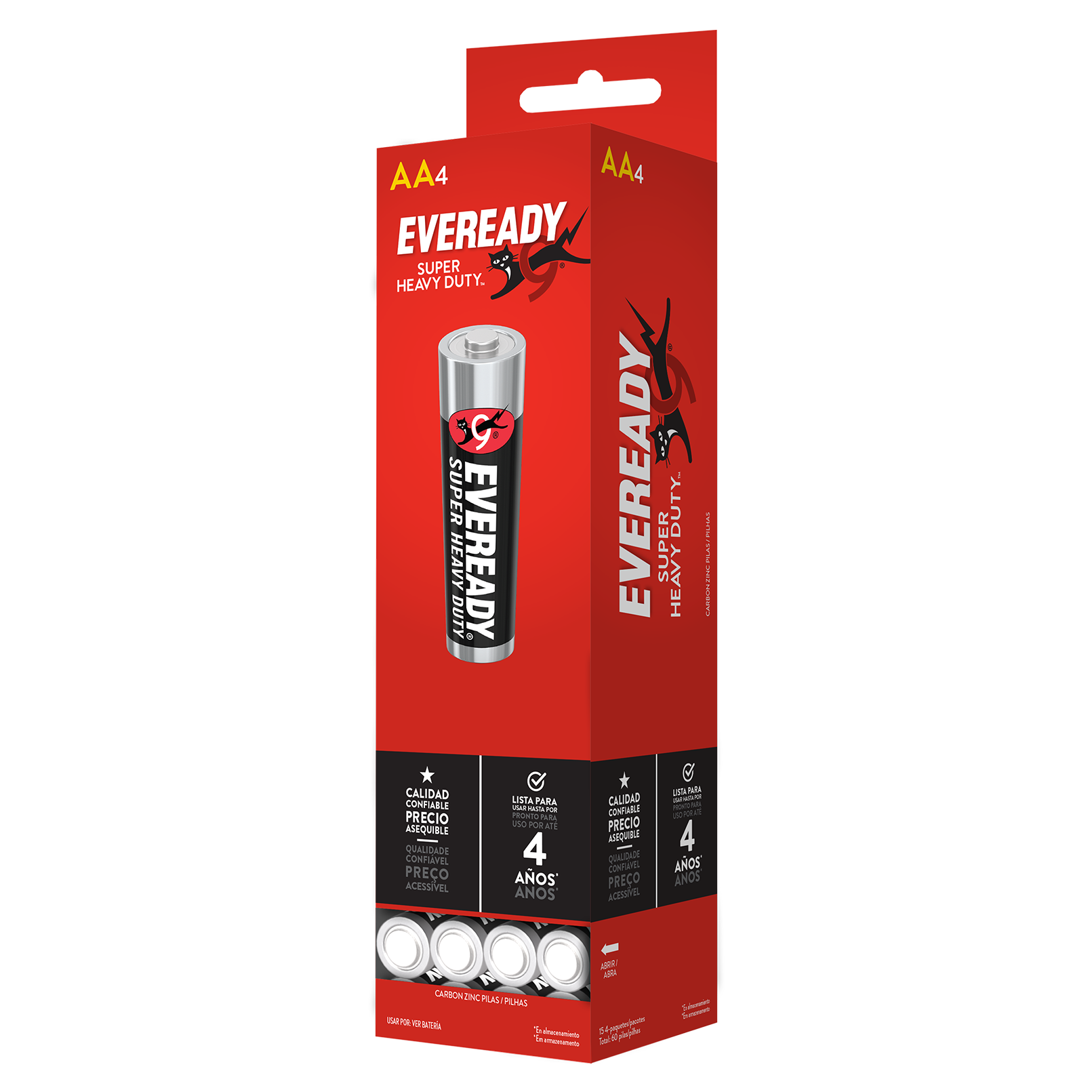 Eveready AAx60 unidades SuperDuty Zinc carbon 1