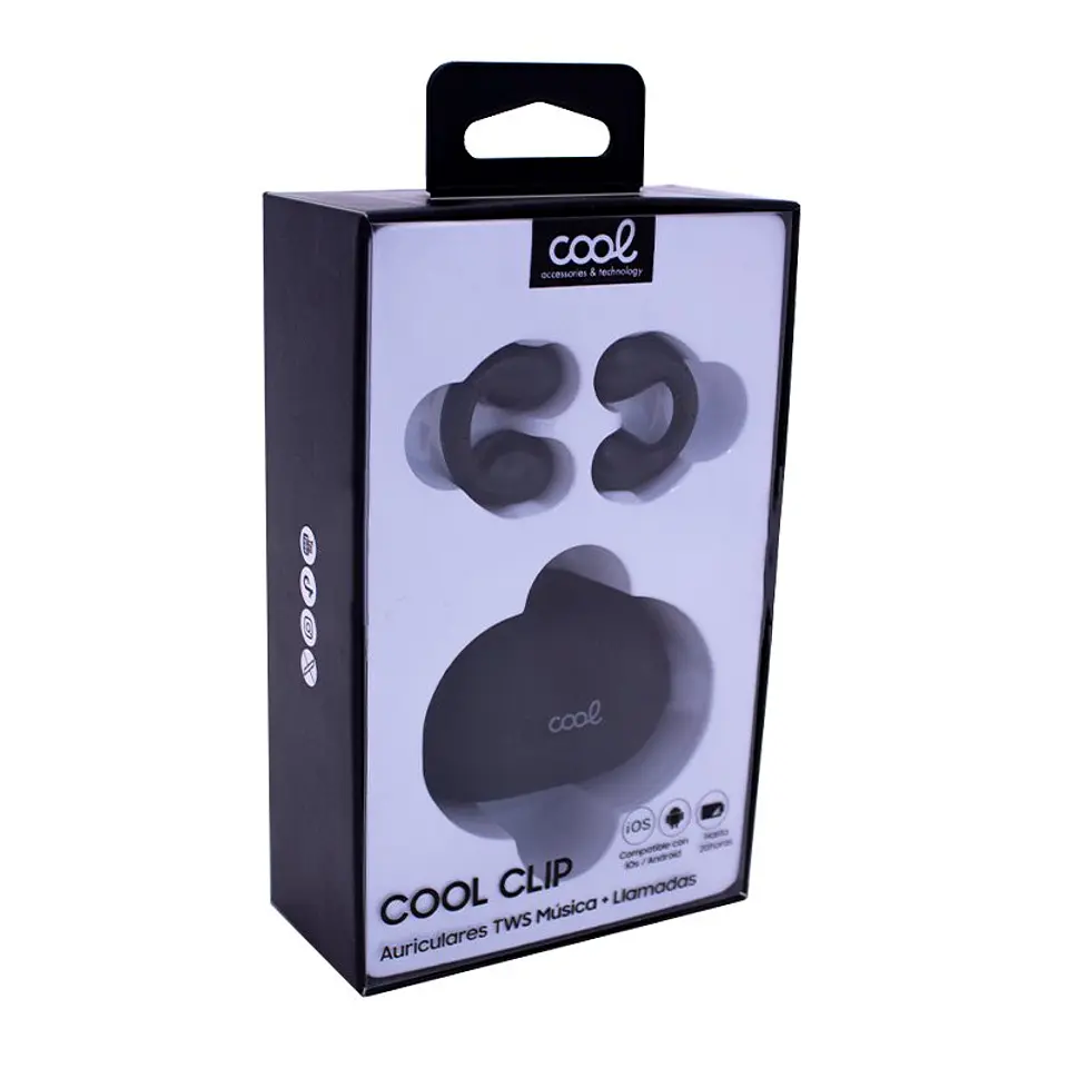 Auriculares Stereo Bluetooth Earbuds COOL Clip Negro 5