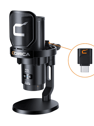 Micrófono Streaming Inalámbrico Usb-c, Rgb, Teléfono, Podcast. Negro