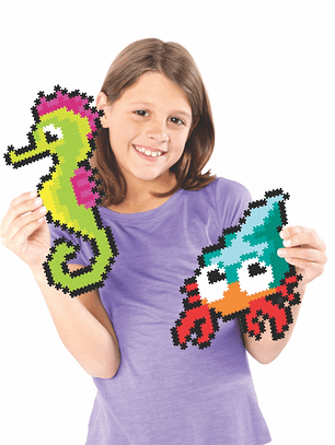 Jixelz Puzzle Rompe Cabezas De Pixeles, 700 Pcs  Set, Amigos del Mar