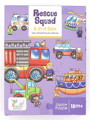 Caja 6 Puzzles Preescolares, Escuadrón de Rescate