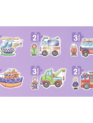 Caja 6 Puzzles Preescolares, Escuadrón de Rescate
