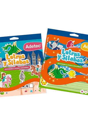 Set 2 Block de Stickers con Actividades LETRAS Y SILABAS