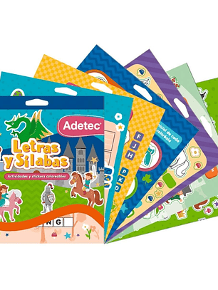 Set 2 Block de Stickers con Actividades LETRAS Y SILABAS