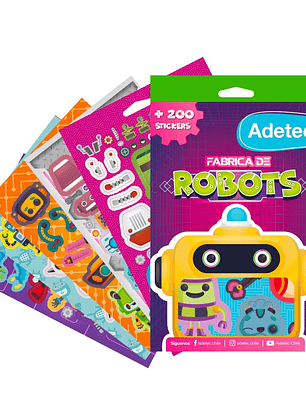Block de Stickers Fabrica de Robots (200 stickers)