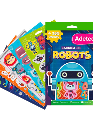Block de Stickers Fabrica de Robots (200 stickers)