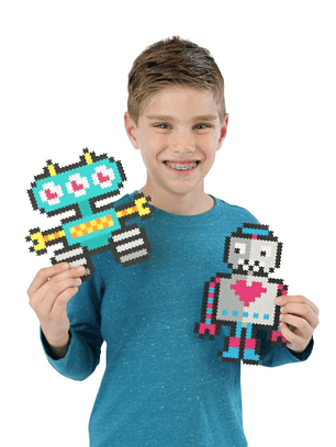 Jixelz Puzzle Rompe Cabezas De Pixeles, 700 Pcs  Set, Robots