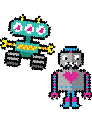 Jixelz Puzzle Rompe Cabezas De Pixeles, 700 Pcs  Set, Robots