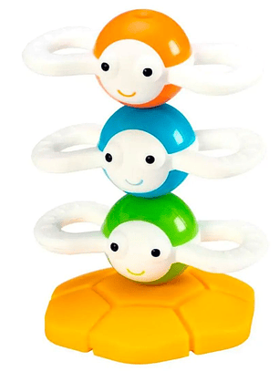 DIZZY BEES, Mordedor de Bebé, Apilables con Imán