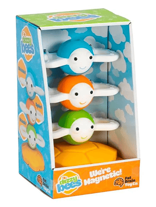 DIZZY BEES, Mordedor de Bebé, Apilables con Imán