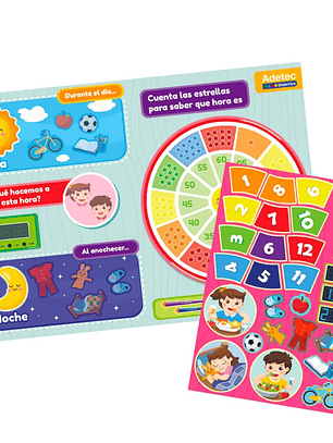 Juego Láminas Magnéticas, Reloj Interactivo