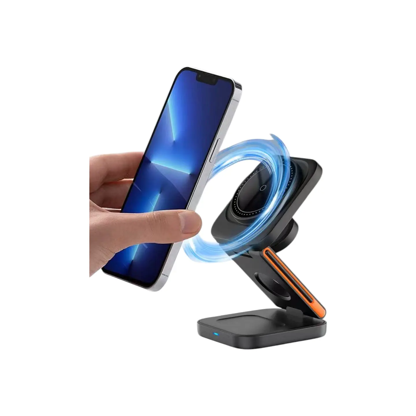 Cargador 3 En 1 Magnético Plegable iPhone Samsung Y Otros 5