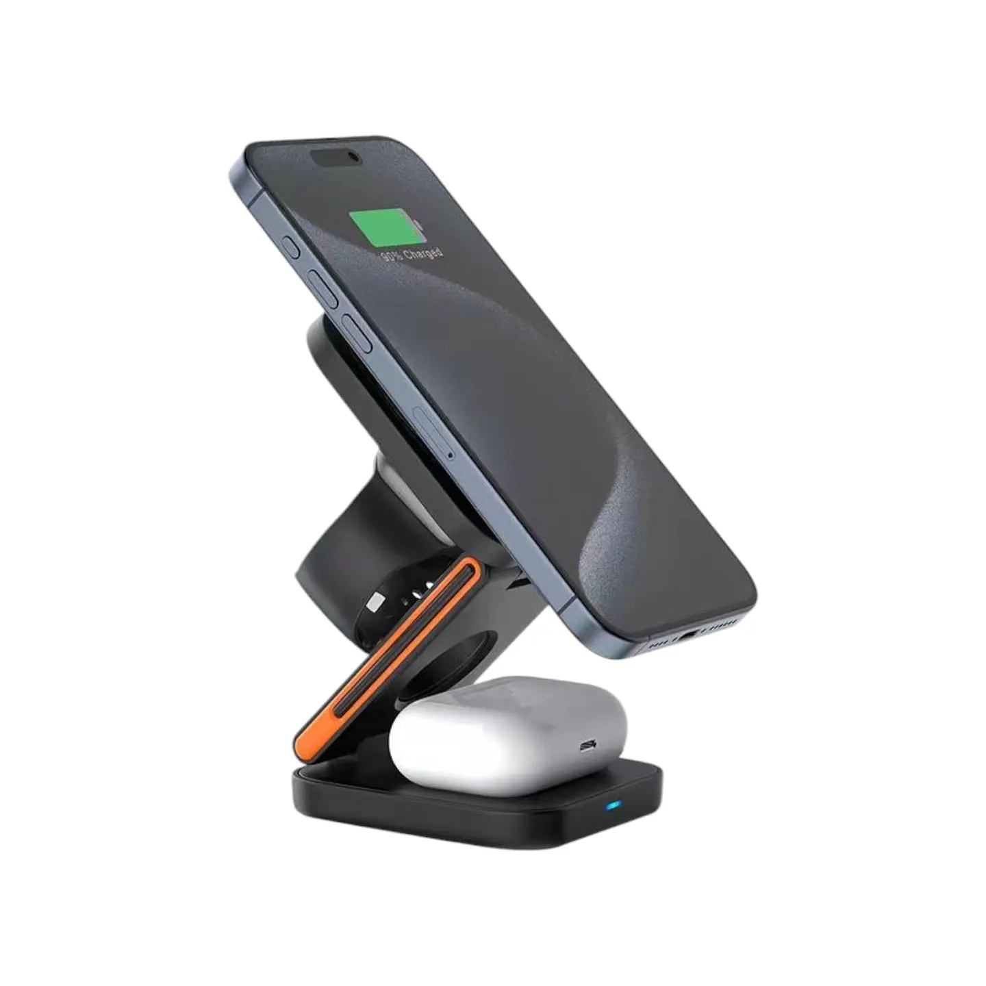 Cargador 3 En 1 Magnético Plegable iPhone Samsung Y Otros 3