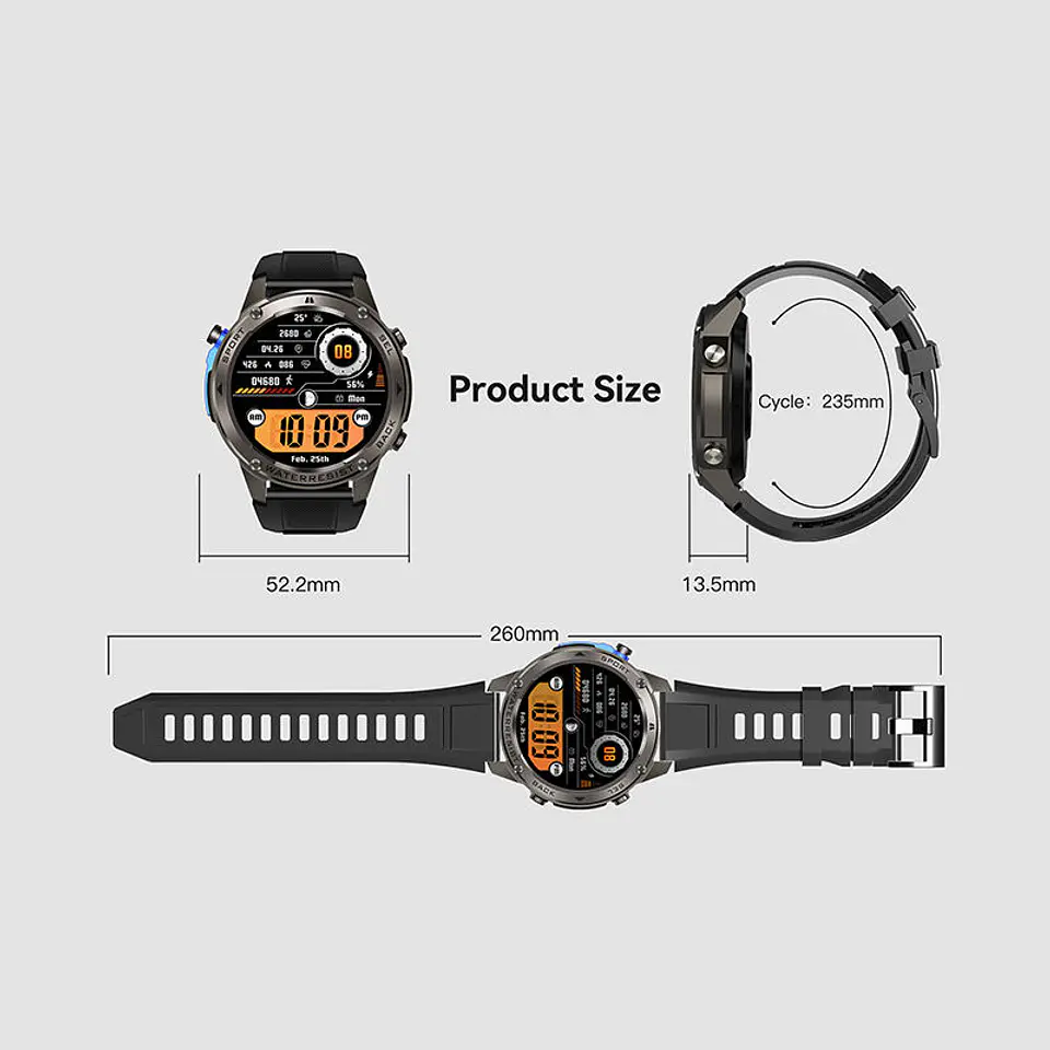 Smartwatch Deportivo Amoled 1.43  5atm Gps Brújula Altímetro 3