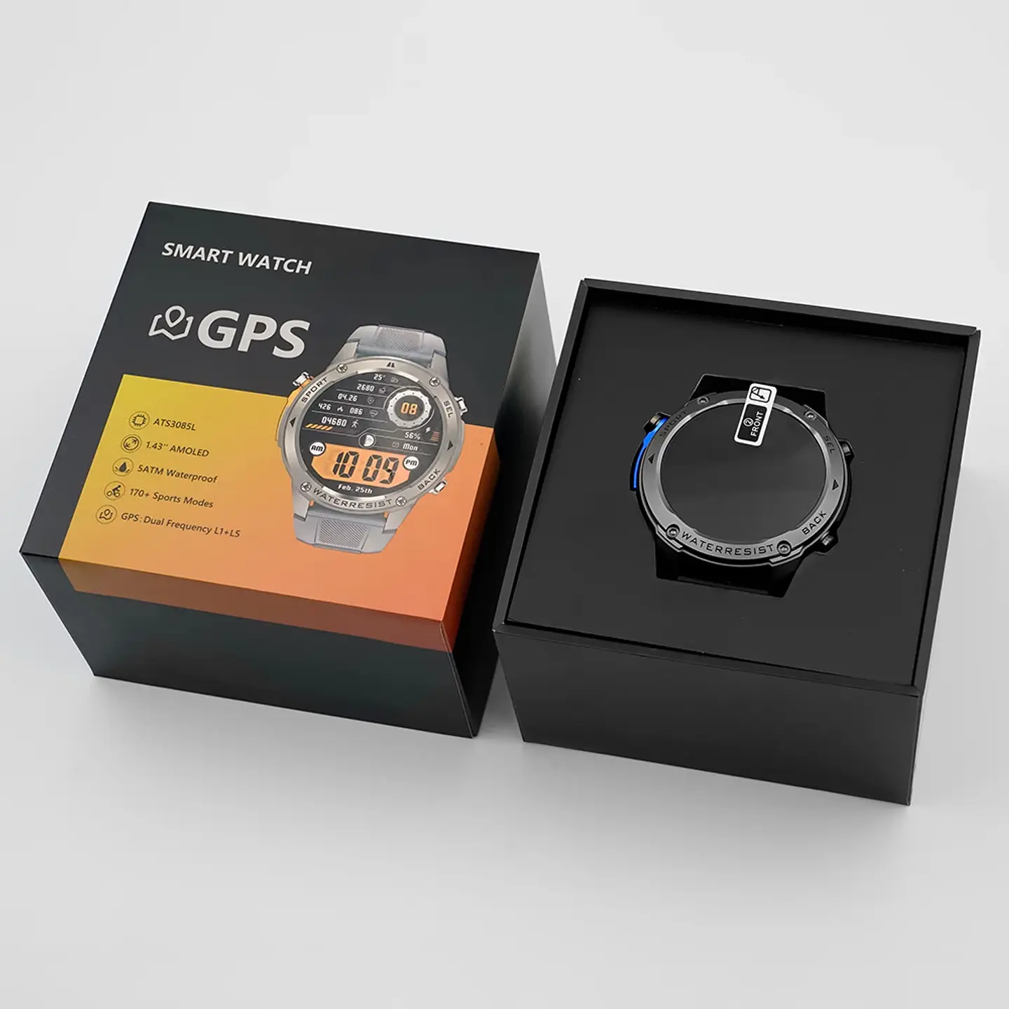 Smartwatch Deportivo Amoled 1.43  5atm Gps Brújula Altímetro 5