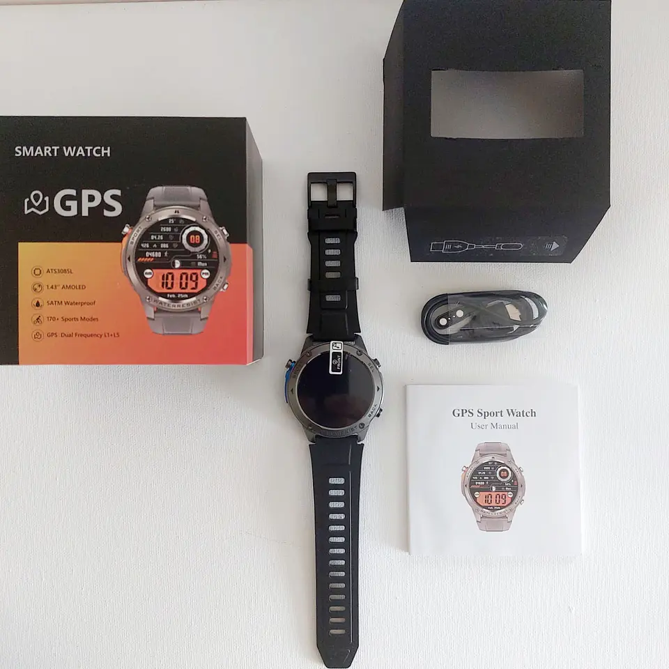 Smartwatch Deportivo Amoled 1.43  5atm Gps Brújula Altímetro 8