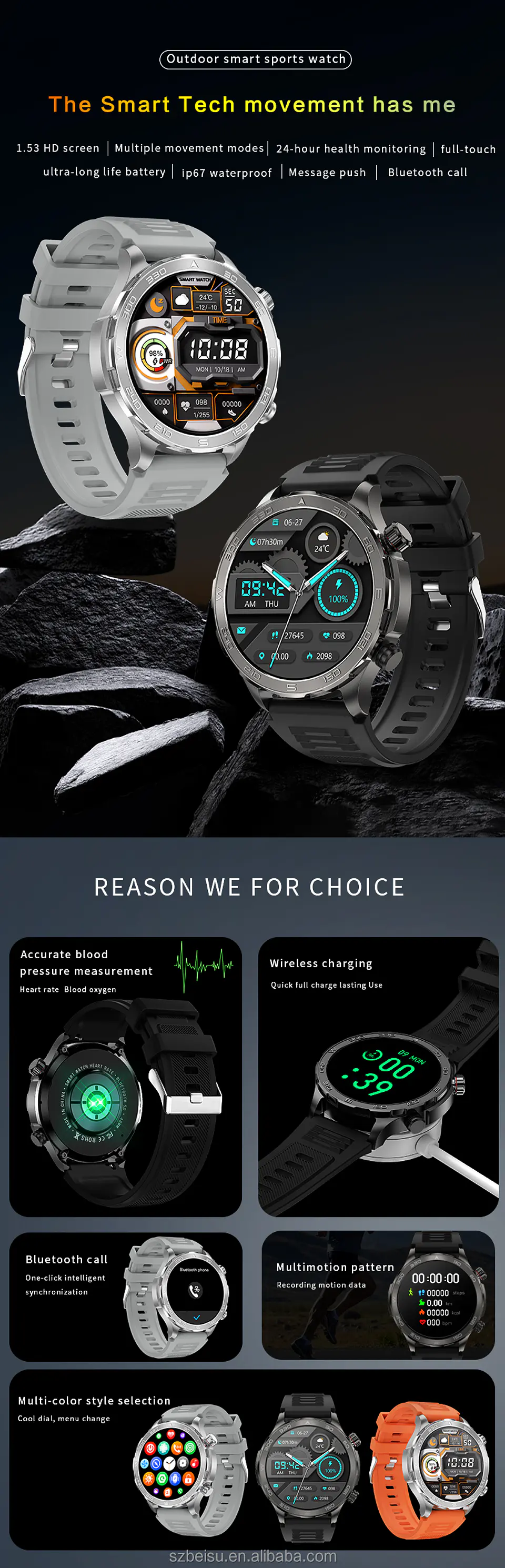 Smartwatch Deportivo 1.53  Llamada Bluetooth Gps 3