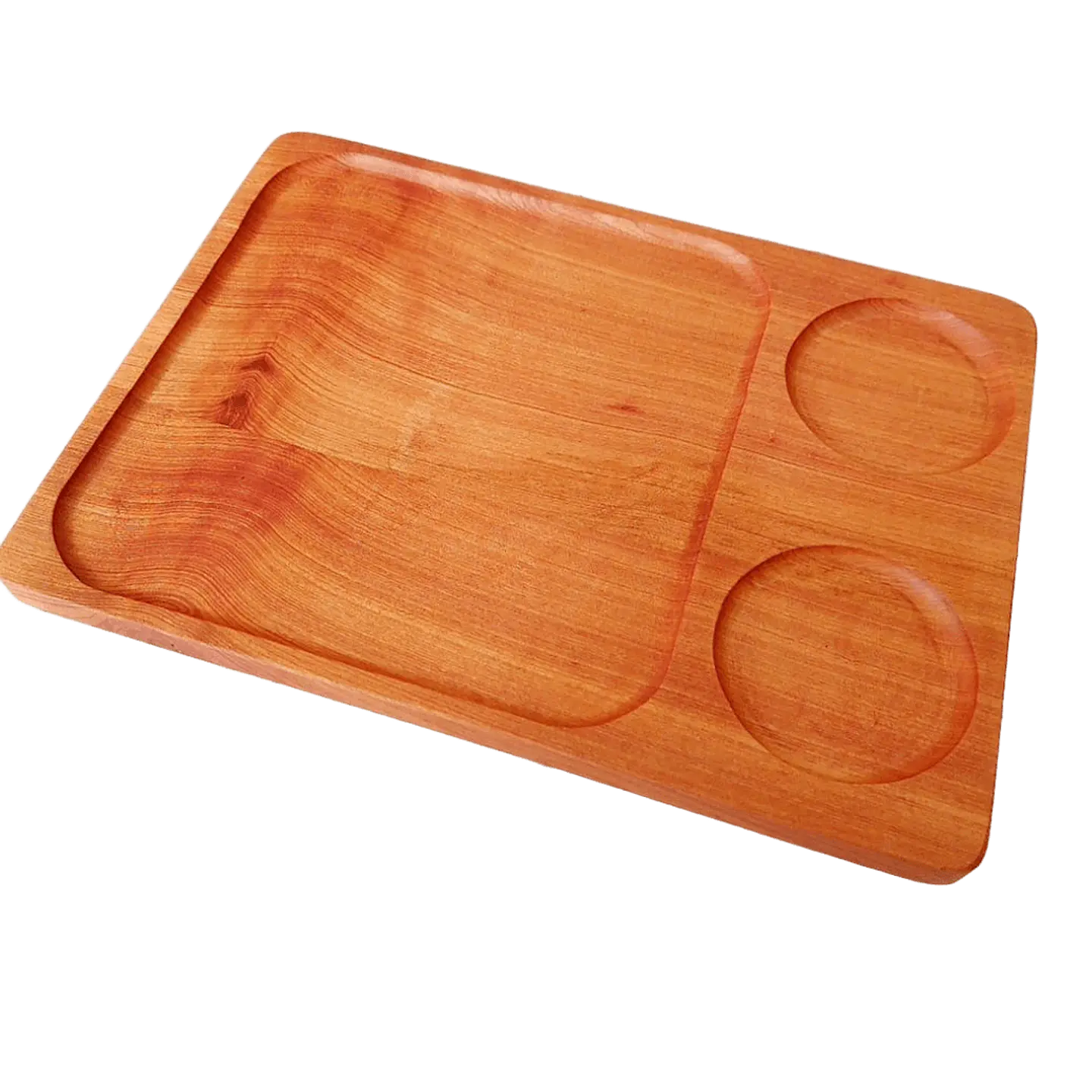 Plato de madera nativa con divisiones 2