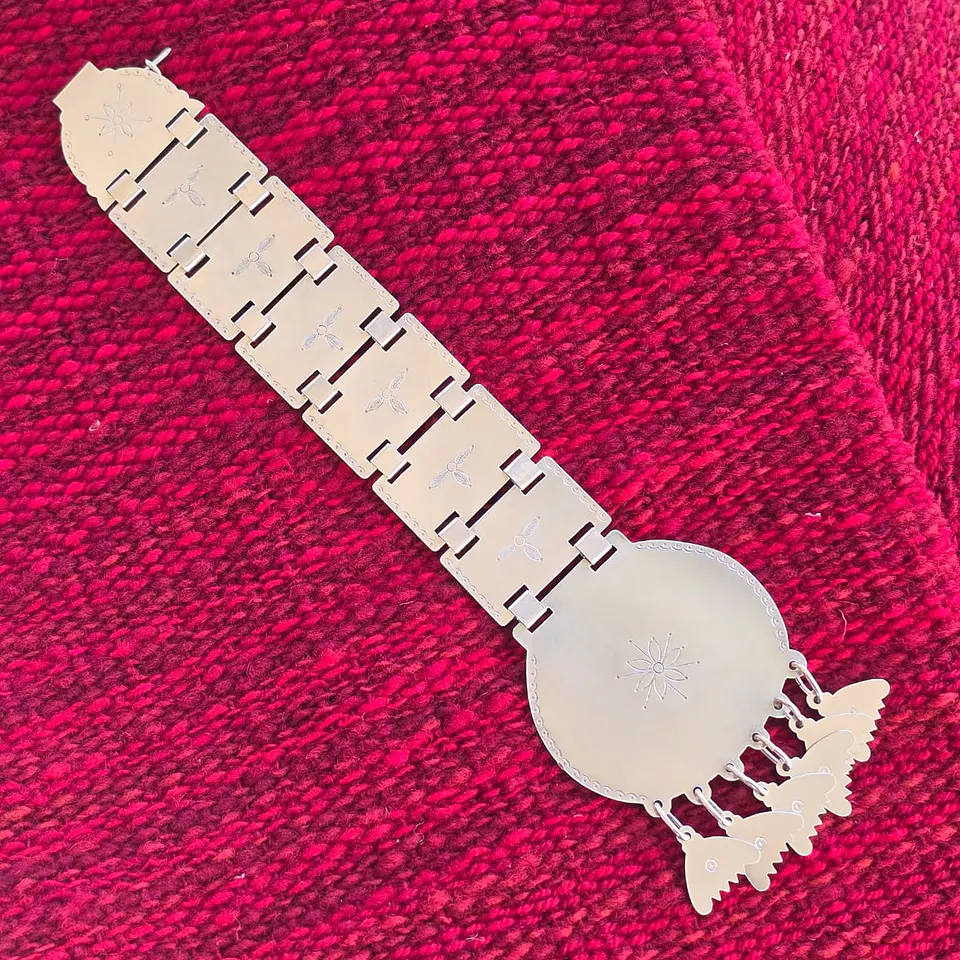 Collar Mapuche Sikill de Placas - en Metal Alpaca 1