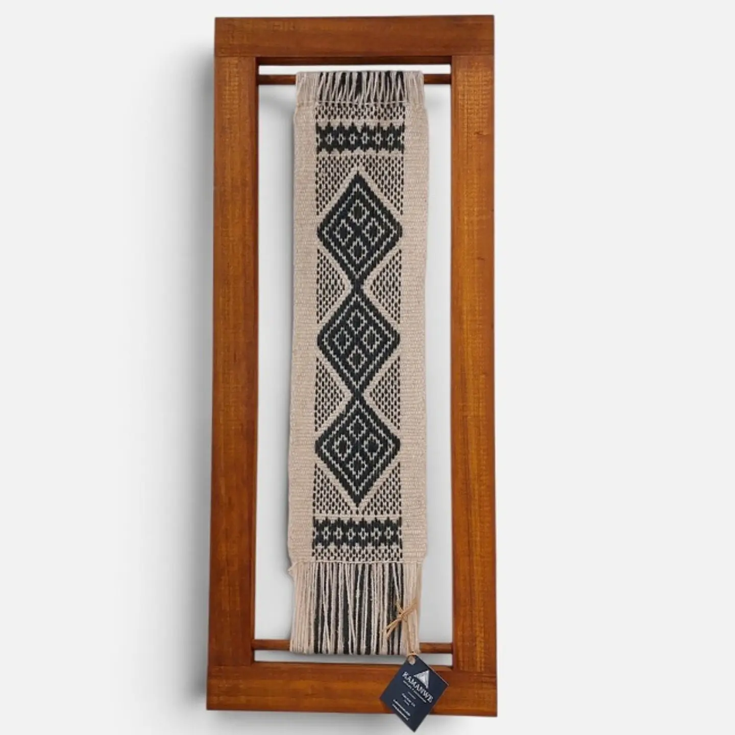 Cuadro Decorativo Diseño Mapuche - Blanco y Negro - 26 x 64 cm 2