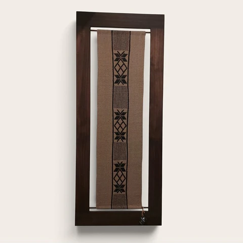 Cuadro Decorativo Vertical Diseño Mapuche - 57 x 137 cm 