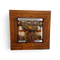Cuadro Decorativo Marrón Claro en Lana Natural 20 x 20 cm - Miniatura 1