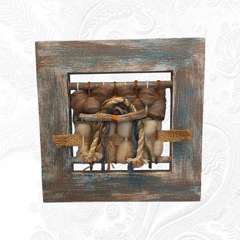 Cuadro Decorativo Verde Envejecido 20 x 20 cm