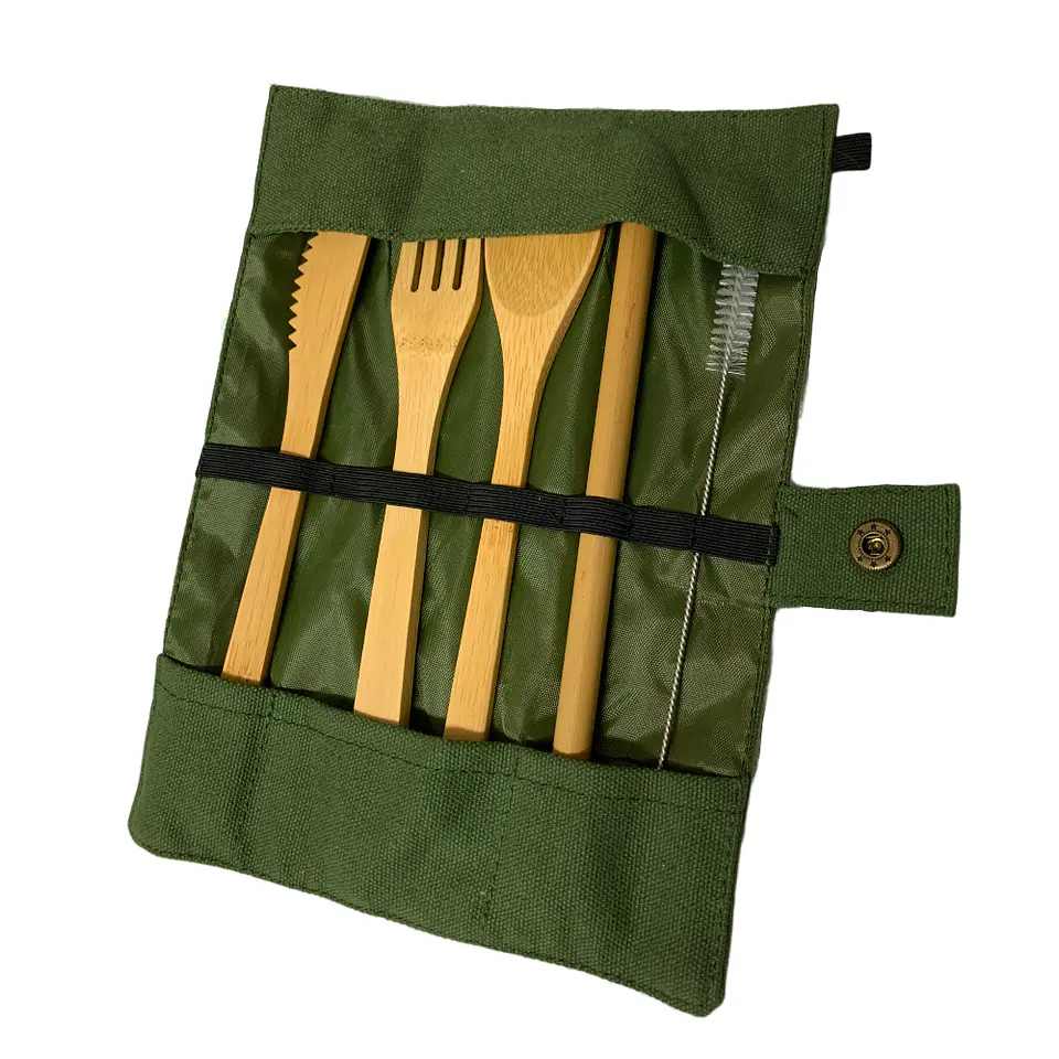 Bamboo Cutlery and Accessories Set 1
