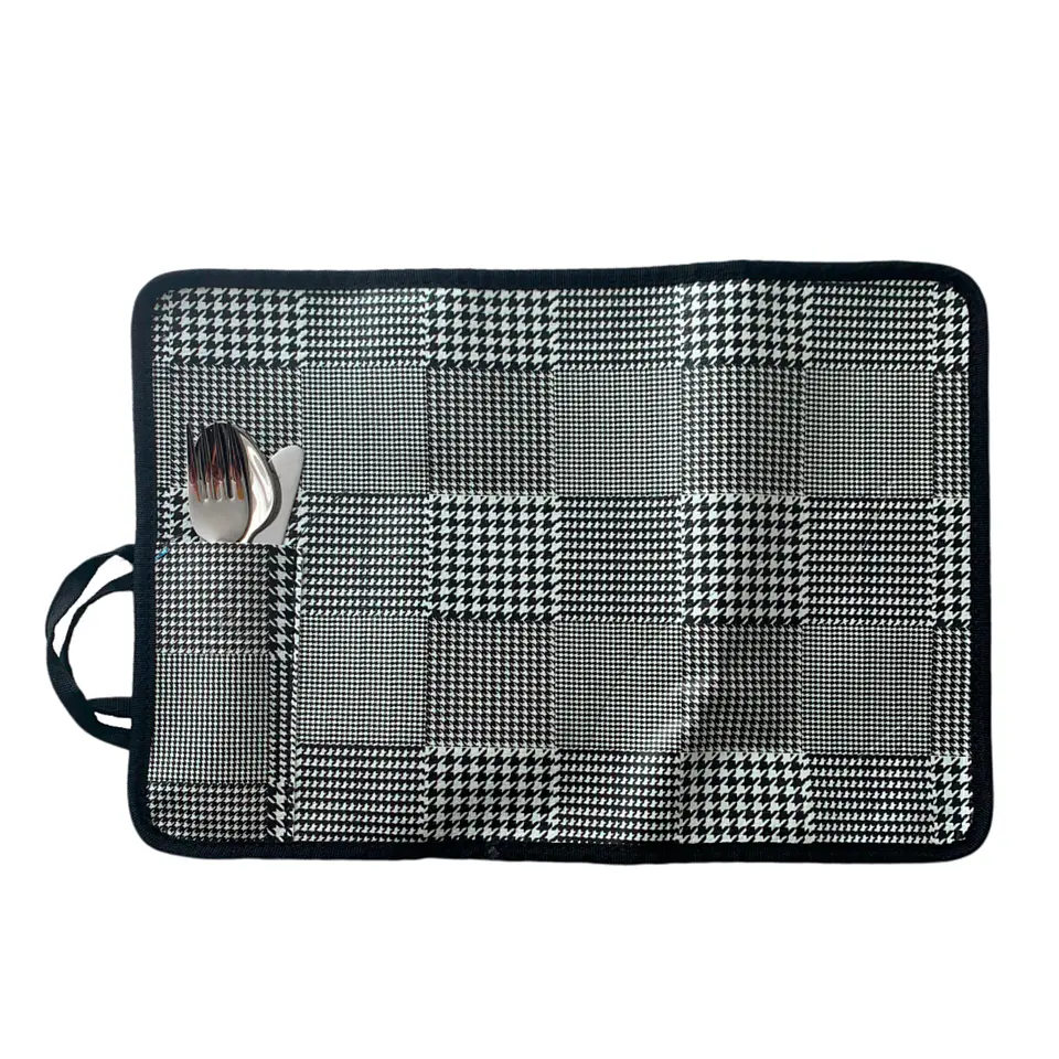 Individual Xadrez e Talheres Inox 1