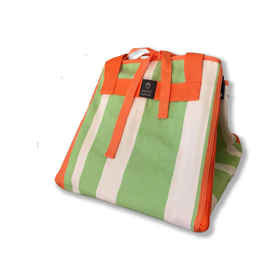 Saco Multifunções Canvas Riscas Verde 4