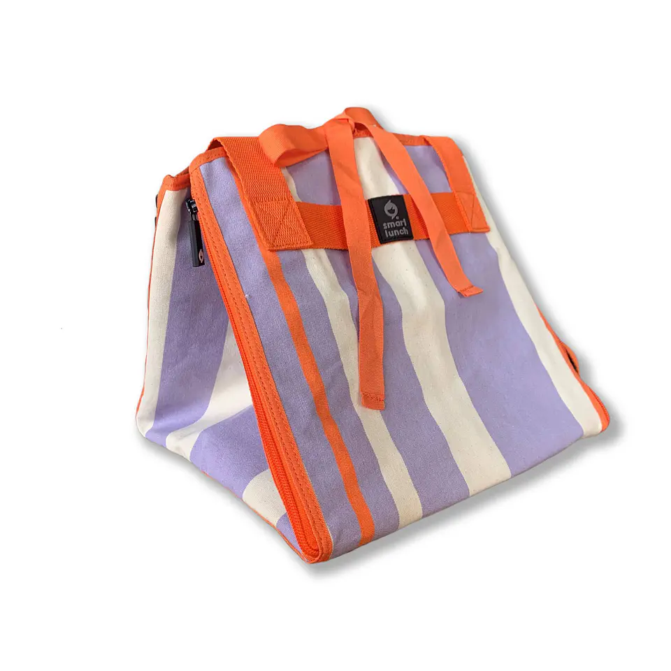 Saco Multifunções Canvas Riscas Alfazema 4