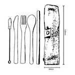 Bamboo Cutlery and Accessories Set