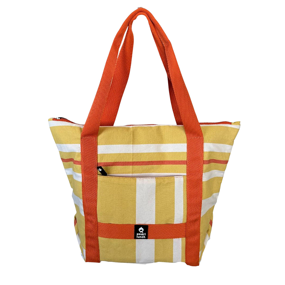 Geleira de Praia ToteBag Riscas Amarelas