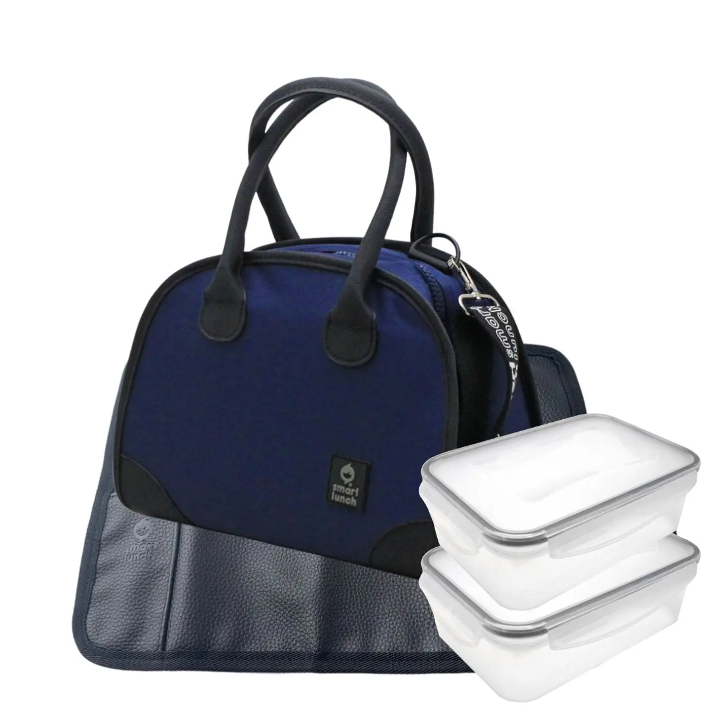 Set Lancheira Eve Azul, 2 caixas 550 ml e individual 1