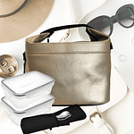 Cubic Gold Lunch Bag Set with Accessories
