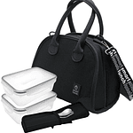 Eve Black Lunch Bag Set with accessories