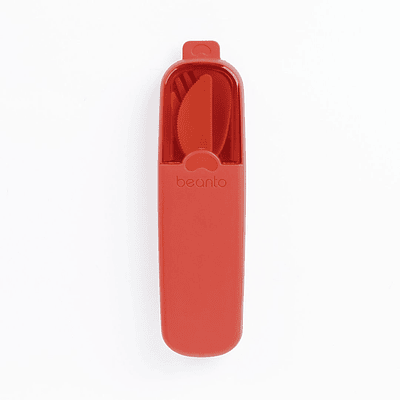 Beanto Cutlery set W/Case - Sunset Coral