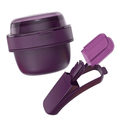 Set Beanto Bowl 1.35L & Cutlery - Eggplant