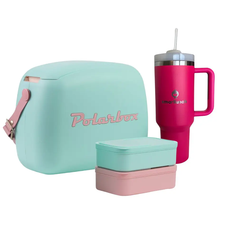 Pack Polarbox Urban 6L  Verde  & Quencher Rosa 2