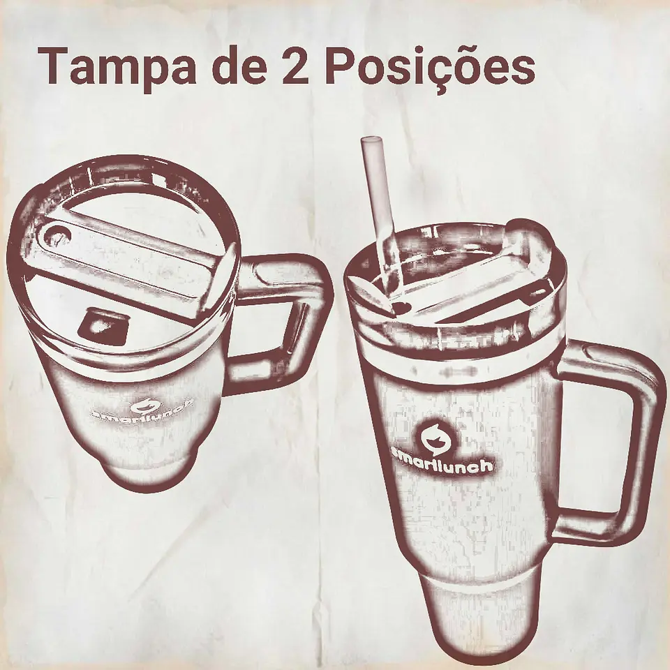 Set Copo Térmico Verde e Marmita Bento Branca 8