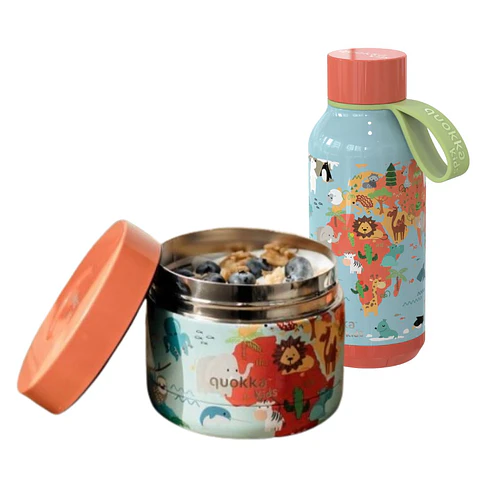 Set Escolar Termos Inox Animais