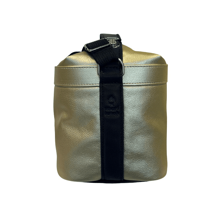 Set Lancheira Cubic Dourada, duas caixas de 500 ml, individual preto e talheres 5