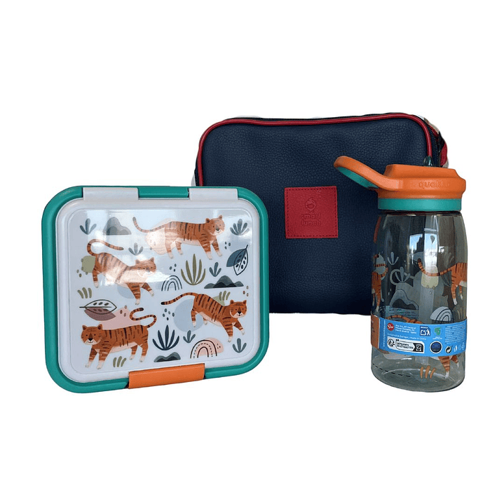 Pack Lancheira Azul com Sandwicheira e Garrafa Kids Tigre 2
