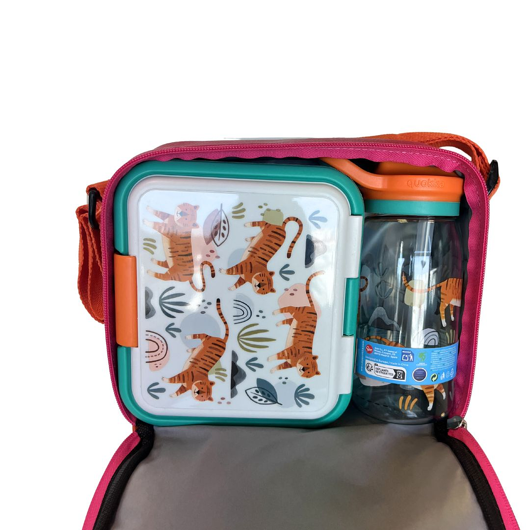 Pack Lancheira Rosa com Sandwicheira e Garrafa Kids Tigre 3