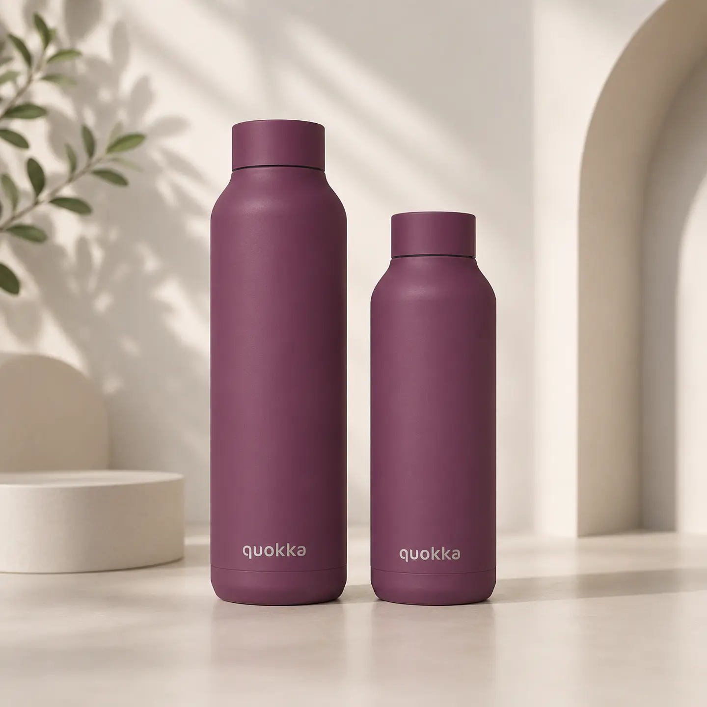 Garrafa Térmica Quokka SOLID BURGUNDY 510ML ou 630ML 1