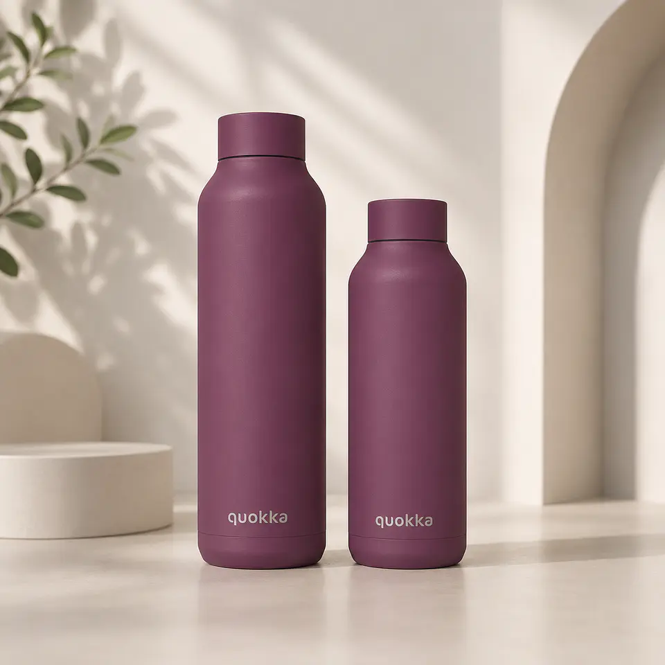 Garrafa Térmica Quokka SOLID BURGUNDY 510ML ou 630ML 1