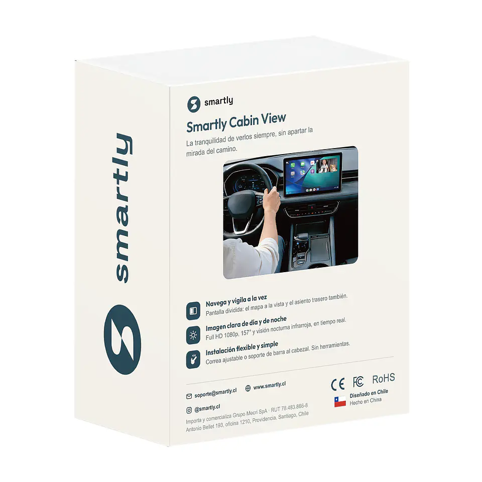 Smartly Cabin View 1080p Visión Nocturna - Carplay/Android Auto Inalámbrico 8
