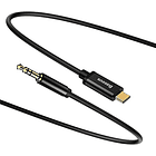 Cable de Audio Tipo C Macho a 3.5mm Macho M01 en Color Negro 1