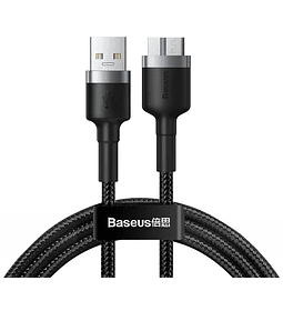 Cable Baseus Cafule USB 3.0 Macho a Micro-B 2A de 1 Mt en color Gris Oscuro